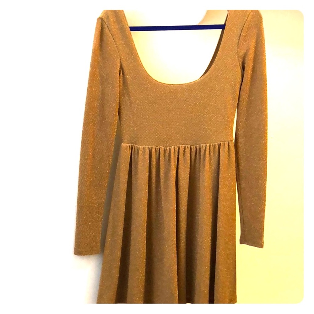 Free People gold shimmer dress